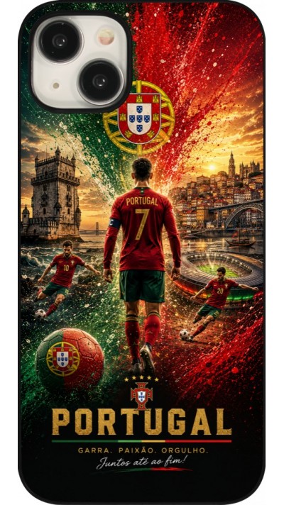 Coque iPhone 15 Plus - Football Portugal splash 2026