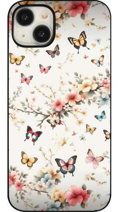 Coque iPhone 15 Plus - Spring 25 Papillons Légers Coque iPhone 15 Plus - Spring 25 Papillons Légers