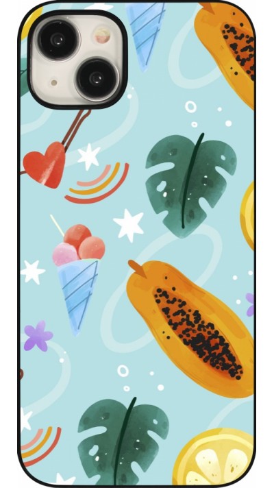 iPhone 15 Plus Case Hülle - Summer 2025 Pattern papaya