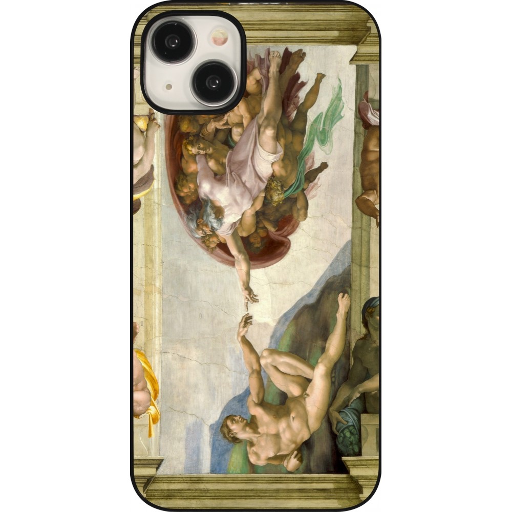 iPhone 15 Plus Case Hülle - Kunstbild - Die Erschaffung Adams - Michelangelo