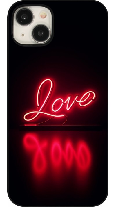 iPhone 15 Plus Case Hülle - Valentine 2025 Neon Liebe