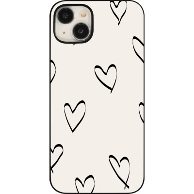 iPhone 15 Plus Case Hülle - Valentine 2023 minimalist hearts