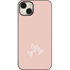 iPhone 15 Plus Case Hülle - Valentine 2023 three minimalist hearts