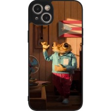 iPhone 15 Plus Case Hülle - Silikon schwarz Dancing frog DTMF