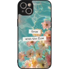 iPhone 15 Plus Case Hülle - Silikon schwarz Summer 2025 Grow with the flow