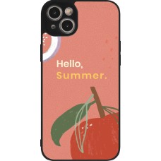 iPhone 15 Plus Case Hülle - Silikon schwarz Summer 2025 Hello summer
