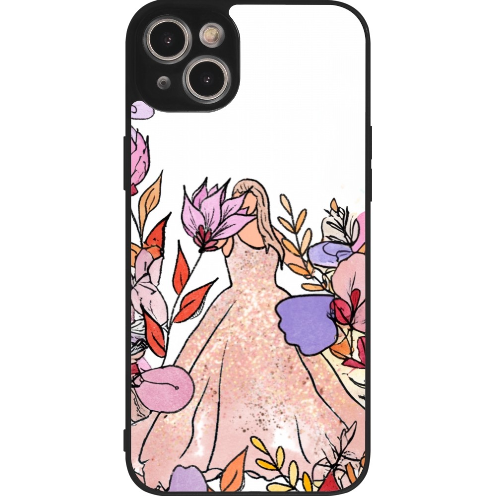 iPhone 15 Plus Case Hülle - Silikon schwarz Taylor Swift Sketch - White