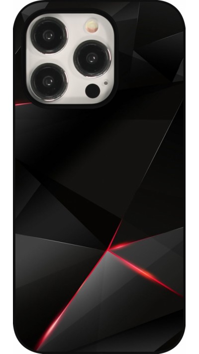 iPhone 15 Pro Case Hülle - Black Red Lines