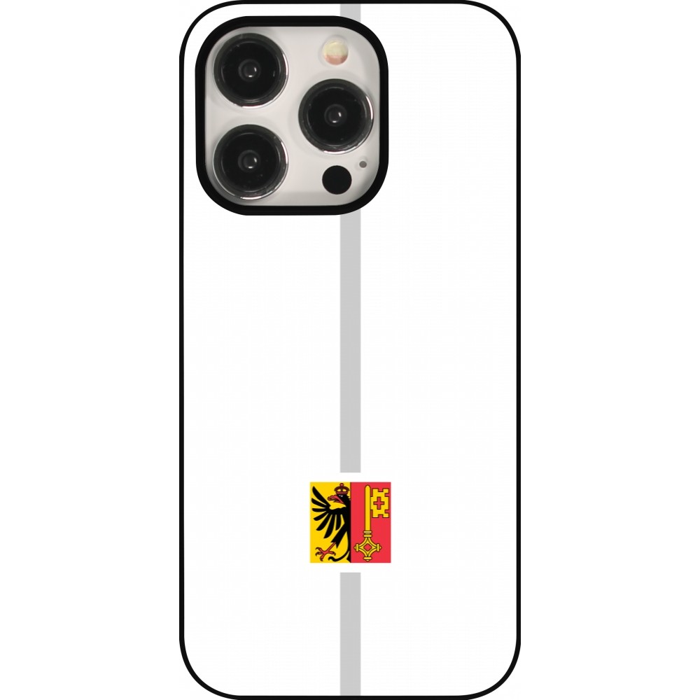 iPhone 15 Pro Case Hülle - Kanton GE weiss