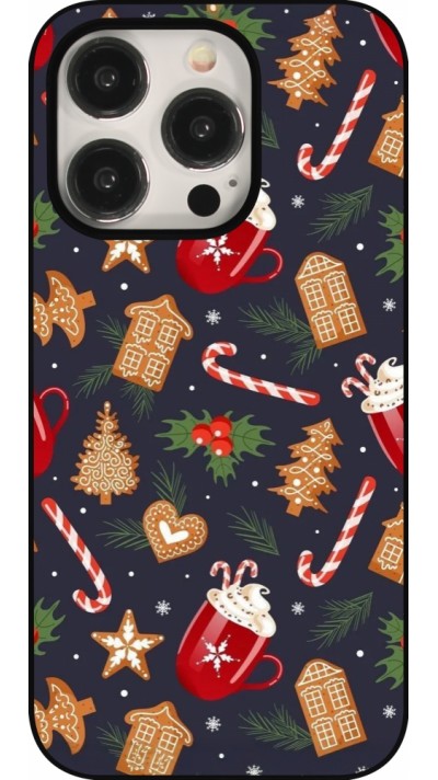 iPhone 15 Pro Case Hülle - Christmas 25 Pattern Gingerbread House