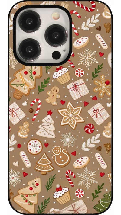 iPhone 15 Pro Case Hülle - Christmas 25 Pattern Ginger Cookie