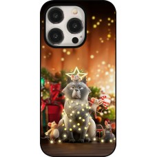 iPhone 15 Pro Case Hülle - Christmas 25 Xmas Cat