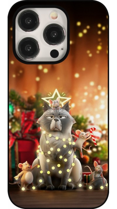 Coque iPhone 15 Pro - Christmas 25 Xmas Cat
