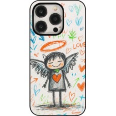 iPhone 15 Pro Case Hülle - Little Angel Sketch Love