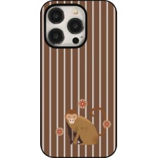 iPhone 15 Pro Case Hülle - Monkey with stripes