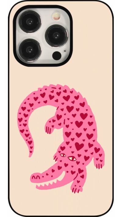 Coque iPhone 15 Pro - Pink crocodile 2026