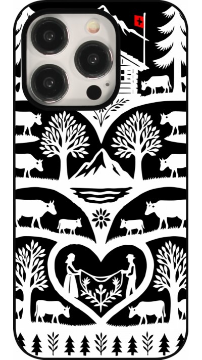 Coque iPhone 15 Pro - Poya Suisse 2 noir