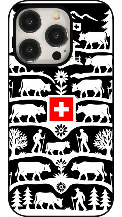 Coque iPhone 15 Pro - Poya Suisse 3 noir