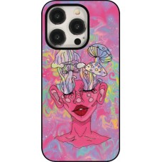 iPhone 15 Pro Case Hülle - Psychedelic pink mushroom