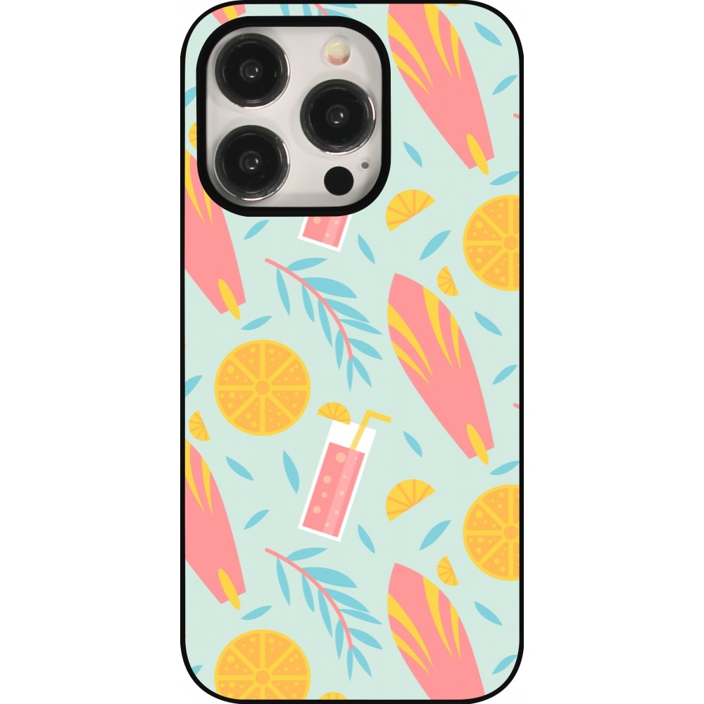 iPhone 15 Pro Case Hülle - Summer 2025 Pattern citron