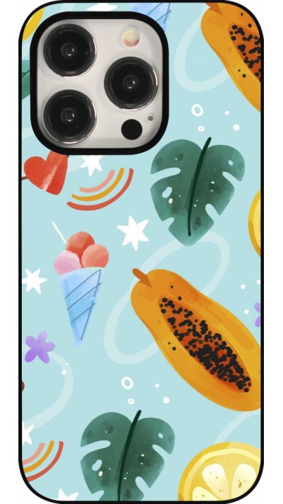 iPhone 15 Pro Case Hülle - Summer 2025 Pattern papaya