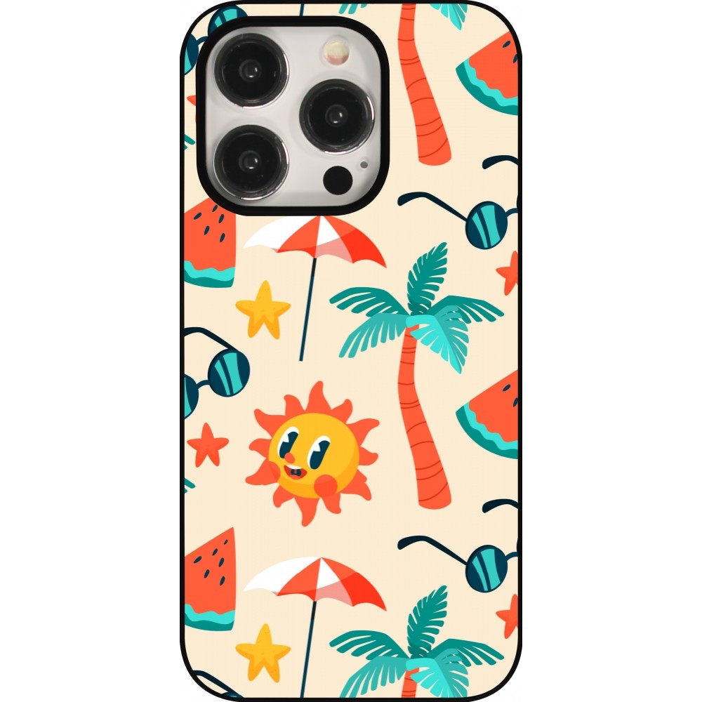 iPhone 15 Pro Case Hülle - Summer 2025 Pattern soleil
