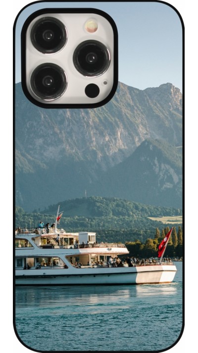 Coque iPhone 15 Pro - Fête Nationale Suisse Bateau Leman