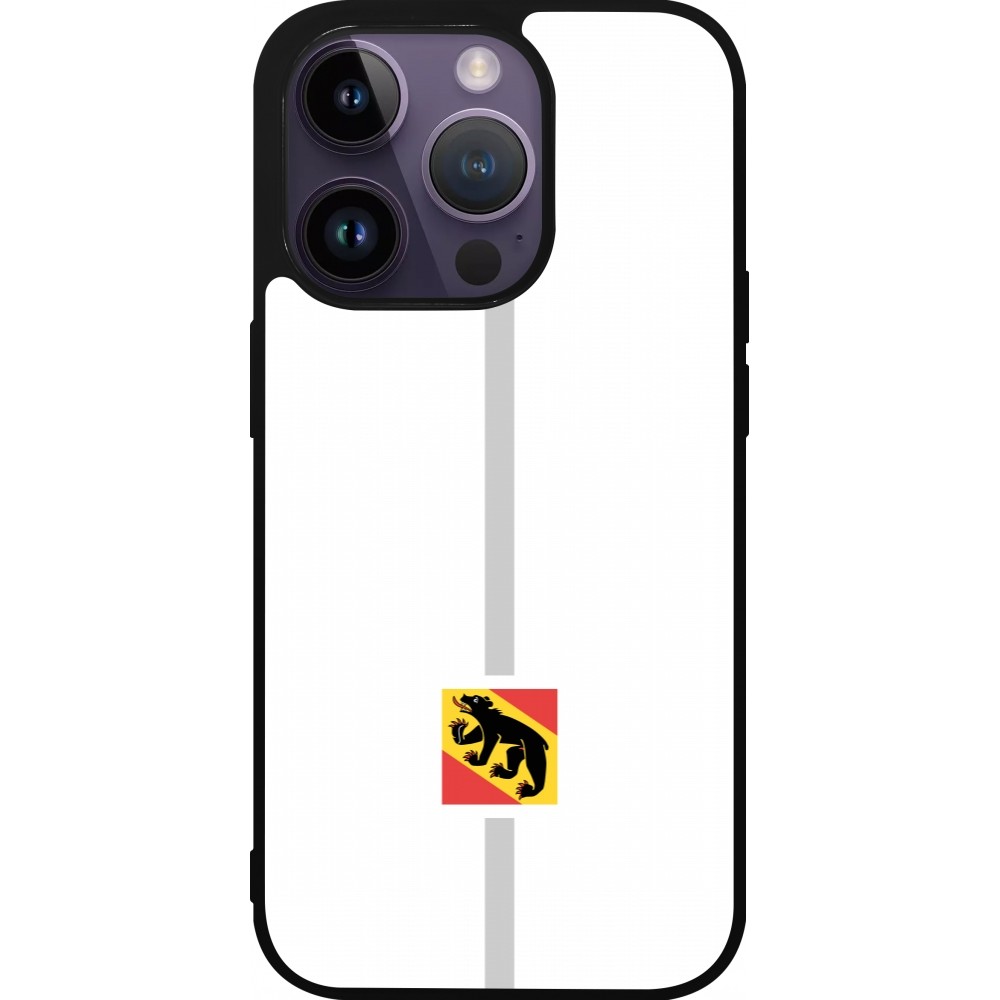 iPhone 15 Pro Case Hülle - Silikon schwarz Kanton BE weiss