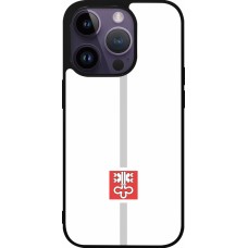 iPhone 15 Pro Case Hülle - Silikon schwarz Kanton NW weiss