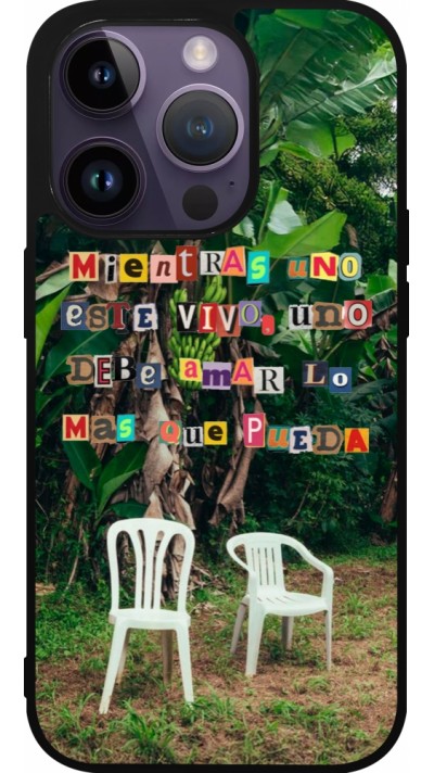 iPhone 15 Pro Case Hülle - Silikon schwarz Chairs DTMF