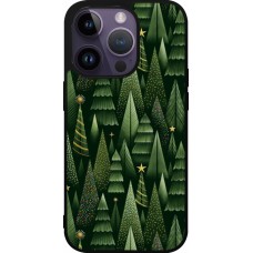 iPhone 15 Pro Case Hülle - Silikon schwarz Christmas 25 Pattern Xmas Tree