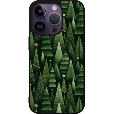 iPhone 15 Pro Case Hülle - Silikon schwarz Christmas 25 Pattern Xmas Tree