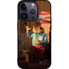 iPhone 15 Pro Case Hülle - Silikon schwarz Dancing frog DTMF