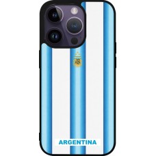 iPhone 15 Pro Case Hülle - Silikon schwarz Argentinien 2026 personalisierbares Fussballtrikot