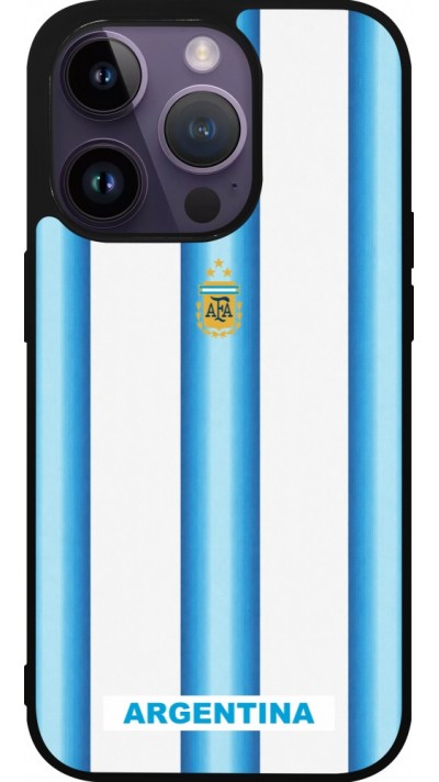 iPhone 15 Pro Case Hülle - Silikon schwarz Argentinien 2026 personalisierbares Fussballtrikot
