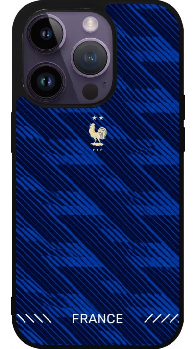 iPhone 15 Pro Case Hülle - Silikon schwarz Frankreich 2026 personalisierbares Fussballtrikot