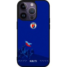 iPhone 15 Pro Case Hülle - Silikon schwarz Haiti 2026 personalisierbares Fussballtrikot
