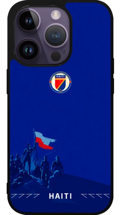 iPhone 15 Pro Case Hülle - Silikon schwarz Haiti 2026 personalisierbares Fussballtrikot