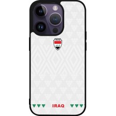 iPhone 15 Pro Case Hülle - Silikon schwarz Irak 2026 personalisierbares Fussballtrikot