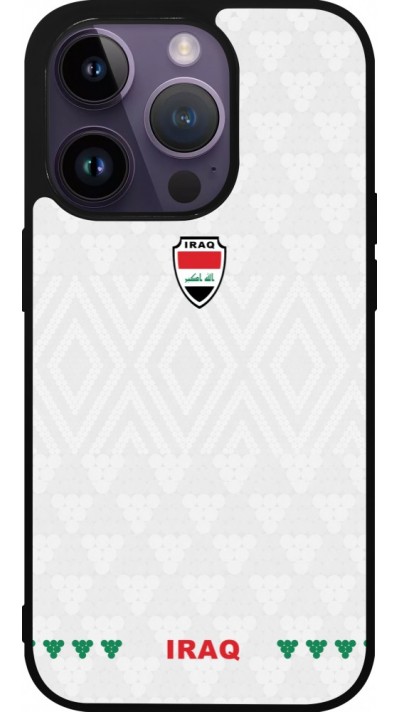 iPhone 15 Pro Case Hülle - Silikon schwarz Irak 2026 personalisierbares Fussballtrikot