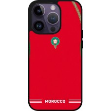 iPhone 15 Pro Case Hülle - Silikon schwarz Marokko 2026 personalisierbares Fussballtrikot