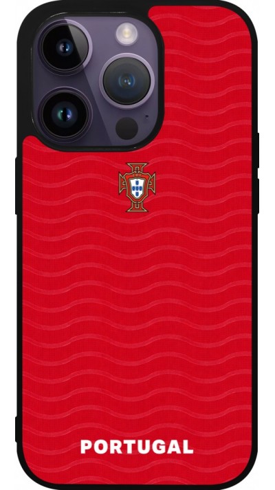 iPhone 15 Pro Case Hülle - Silikon schwarz Portugal 2026 personalisierbares Fussballtrikot
