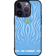 iPhone 15 Pro Case Hülle - Silikon schwarz Demokratische Republik Kongo 2026 personalisierbares Fussballtrikot