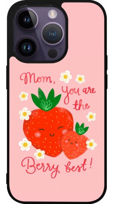 iPhone 15 Pro Case Hülle - Silikon schwarz Mom 2026 Berry best