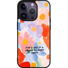 iPhone 15 Pro Case Hülle - Silikon schwarz Every day is a chance Spring 2026