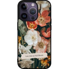 iPhone 15 Pro Case Hülle - Silikon schwarz Full Bloom Spring 2026