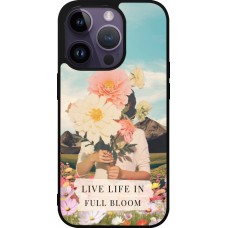 iPhone 15 Pro Case Hülle - Silikon schwarz Live life in full moon Spring 2026