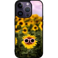 iPhone 15 Pro Case Hülle - Silikon schwarz Sunflower with glasses Spring 2026