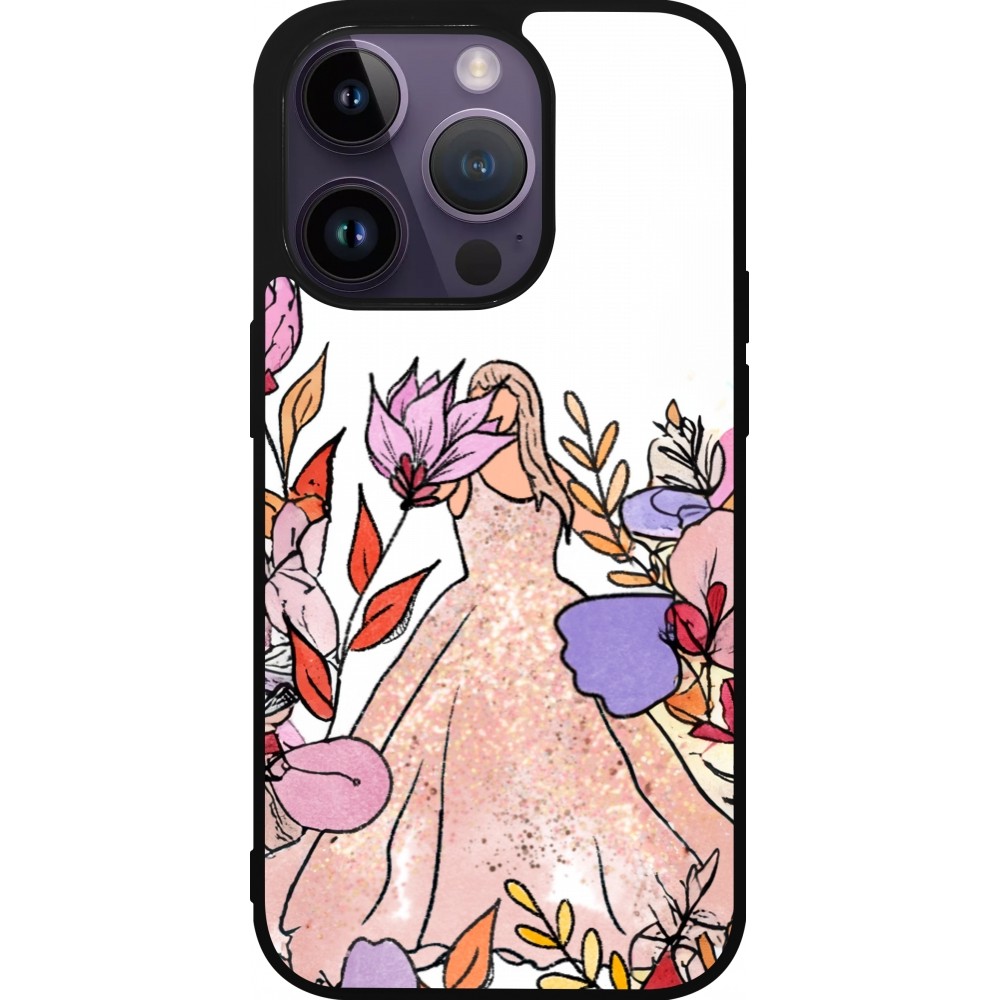iPhone 15 Pro Case Hülle - Silikon schwarz Taylor Swift Sketch - White