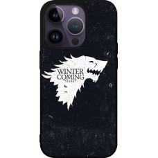 iPhone 15 Pro Case Hülle - Silikon schwarz Winter is coming Stark
